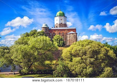 St Olav castle, medieval Swedish castle in Vyborg, the Leningrad region, Russia
