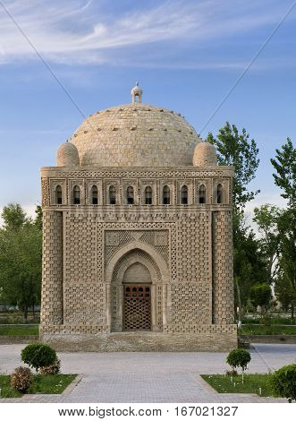 Ismail Samanid Mausoleum in Bukhara, ancient city in Uzbekistan