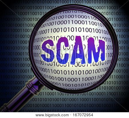 Computer Scam Means Scamming Processor 3D Rendering