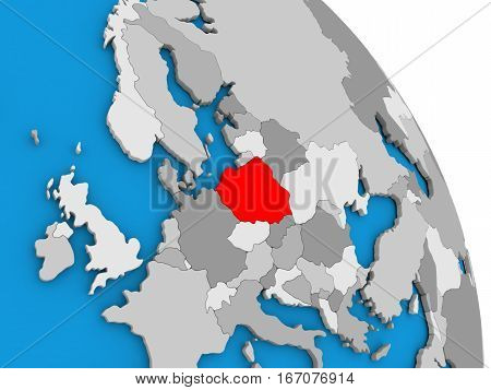 Poland On Globe