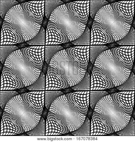 Design Seamless Monochrome Grid Pattern