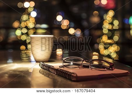 Points Notebook And Cup Of Coffee