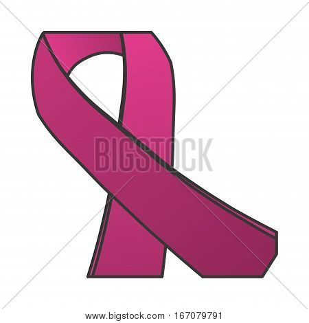 ribbon breast cancer awarenes related icons image vector illustration design