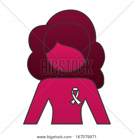 ribbon breast cancer awarenes related icons image vector illustration design
