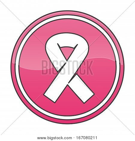 ribbon breast cancer awarenes related icons image vector illustration design