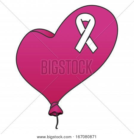 ribbon breast cancer awarenes related icons image vector illustration design