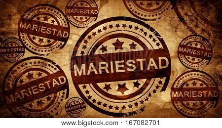 Mariestad, vintage stamp on paper background