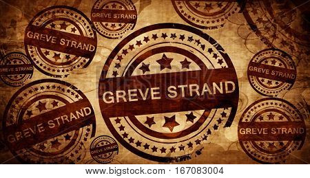 Greve strand, vintage stamp on paper background