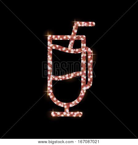 Vector illustration of cocktail flat icon design. Irish coffee