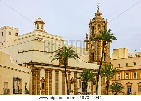 Cadiz town, Spain. New Cathedral Catholic church