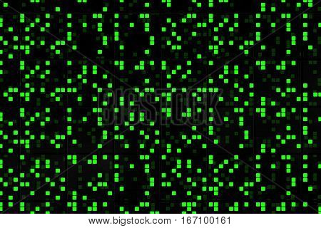 Perspective Surfaces With Random Glowing Tiles