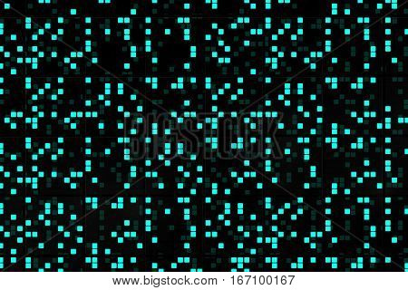 Perspective Surfaces With Random Glowing Tiles