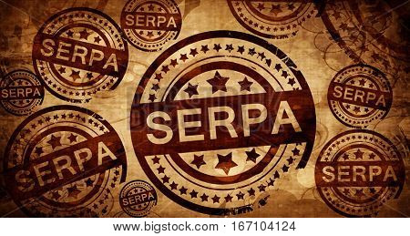 Serpa, vintage stamp on paper background