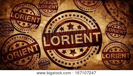 lorient, vintage stamp on paper background