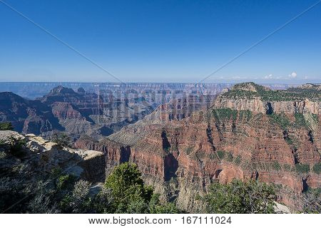 Grand Canyon Nation Park in Arizona sky