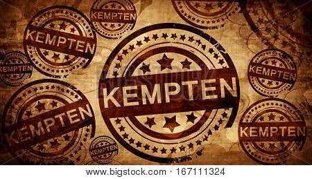 Kempten, vintage stamp on paper background
