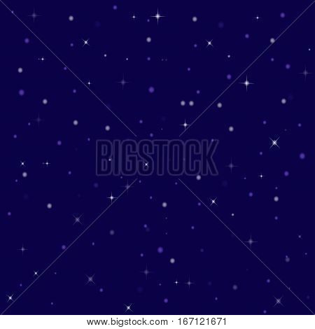 nice bright stars in the night sky, vector eps10