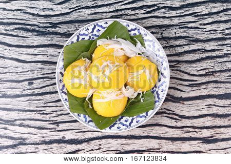 Toddy Palm Cake Topped Roll Coconut .