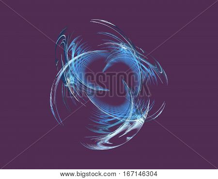 the fractal blue circles on a water