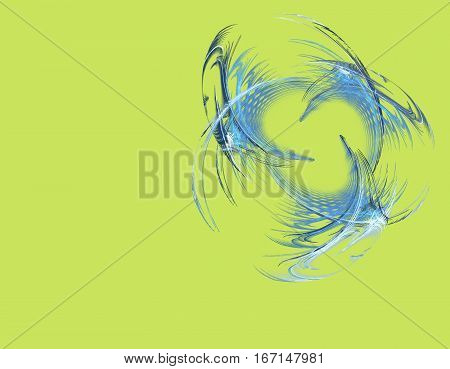 the fractal blue circles on the water