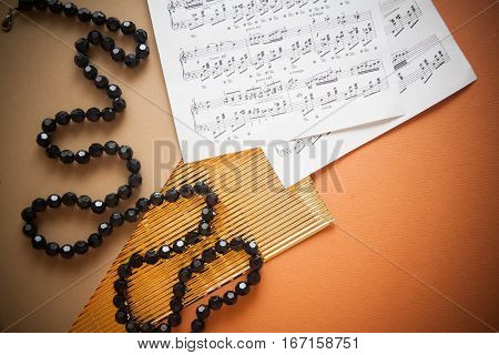 orange background with metallized texture and copy space for text