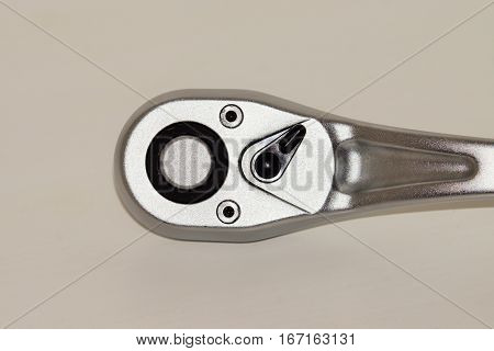 / New socket wrench on a white background