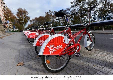 Bicing Bicycles - Barcelona, Spain