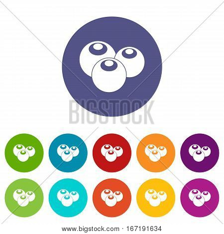 Ripe bilberries in simple style isolated on white background