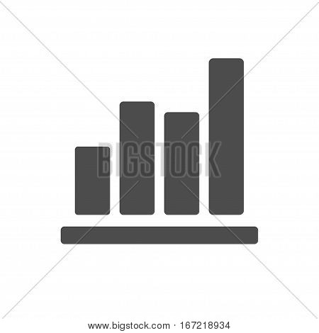 increase statistics icon isolated on white background. Could be used for web, presentation, infographic design. Stock vector