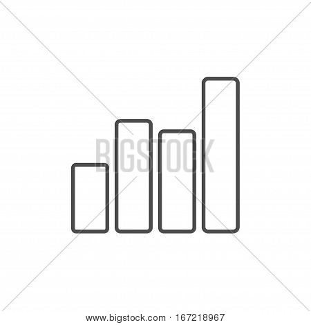 increase statistics icon isolated on white background. Could be used for web, presentation, infographic design. Stock vector