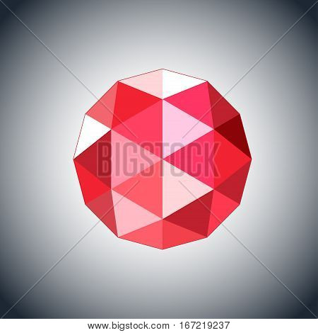 ruby gem jewel icon. Stock vector illustration.