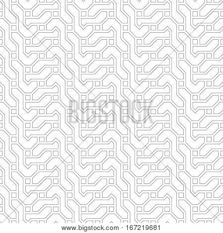 Seamless pattern. Stylish geometric texture. Modern linear ornament. Regularly repeating thin line grids with intersecting geometrical outline shapes: squres; difficult polygonal shapes