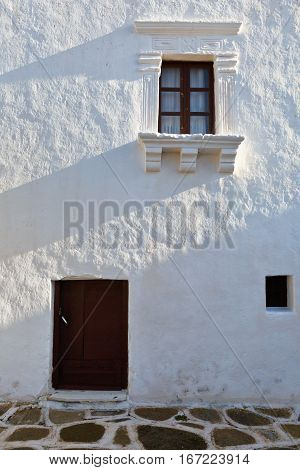 Old building in Kastro village of Sikinos island.