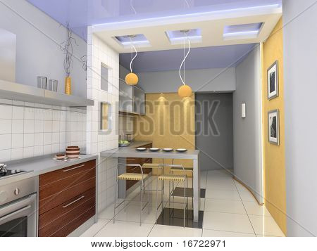 modern kitchen interior