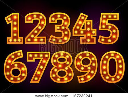 light font alphabet text theater cinema sign vector