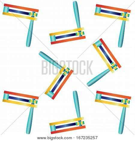 Purim toy noisemaker pattern, also called 