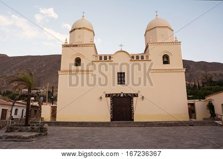 The church of Tilcara in Jujuy's province (Argentina)