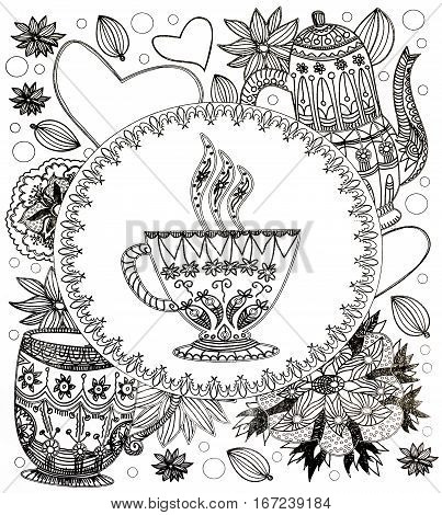 Coloring Pages For Adults,tea