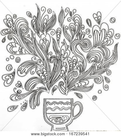 Coloring Pages For Adults,tea