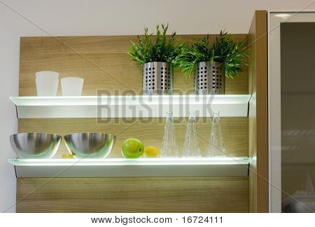 the modern kitchen interior close-up detail  photo