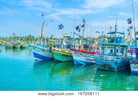 The Fishing Boats In Mirissa
