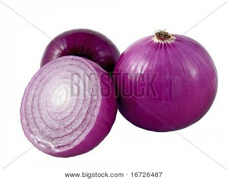 Violette Zwiebel.
