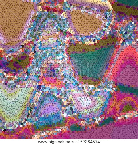 Abstract coloring background of the horizon gradient with visual wave,pinch,stained glass and poolar coordinates effects,good for your design
