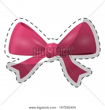 Fucsia bow icon image design, vector illustration