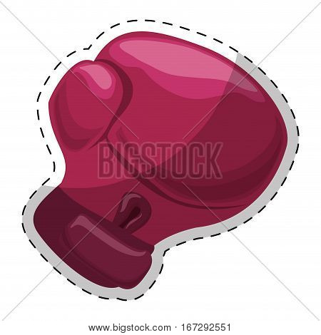 Fucsia boxing glove icon design, vector illustration image