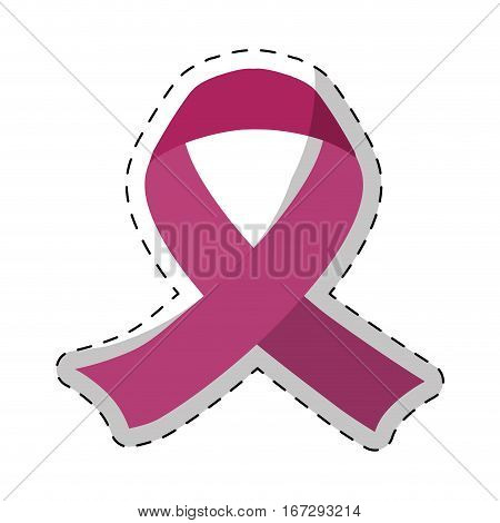 Pink breast cancer ribon image design icon