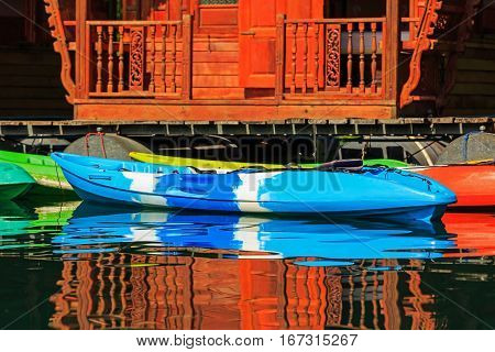 Colorful Kayaks For Tourists