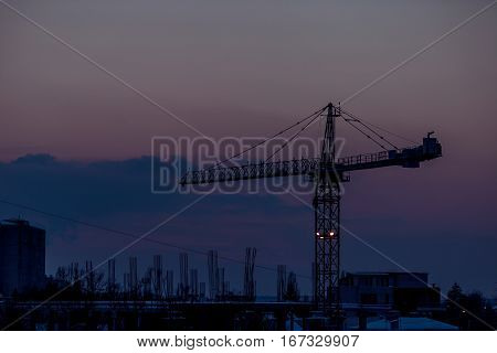 Sunset In An Industrized Area