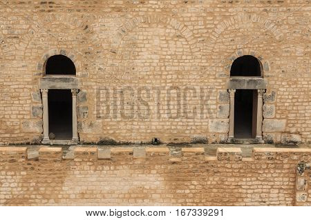 Scenic view to ancient fort ribat in Sousse, Tunisia