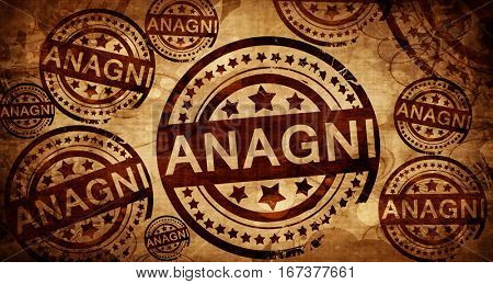Anagni, vintage stamp on paper background
